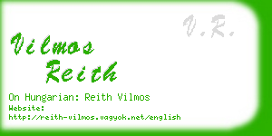 vilmos reith business card